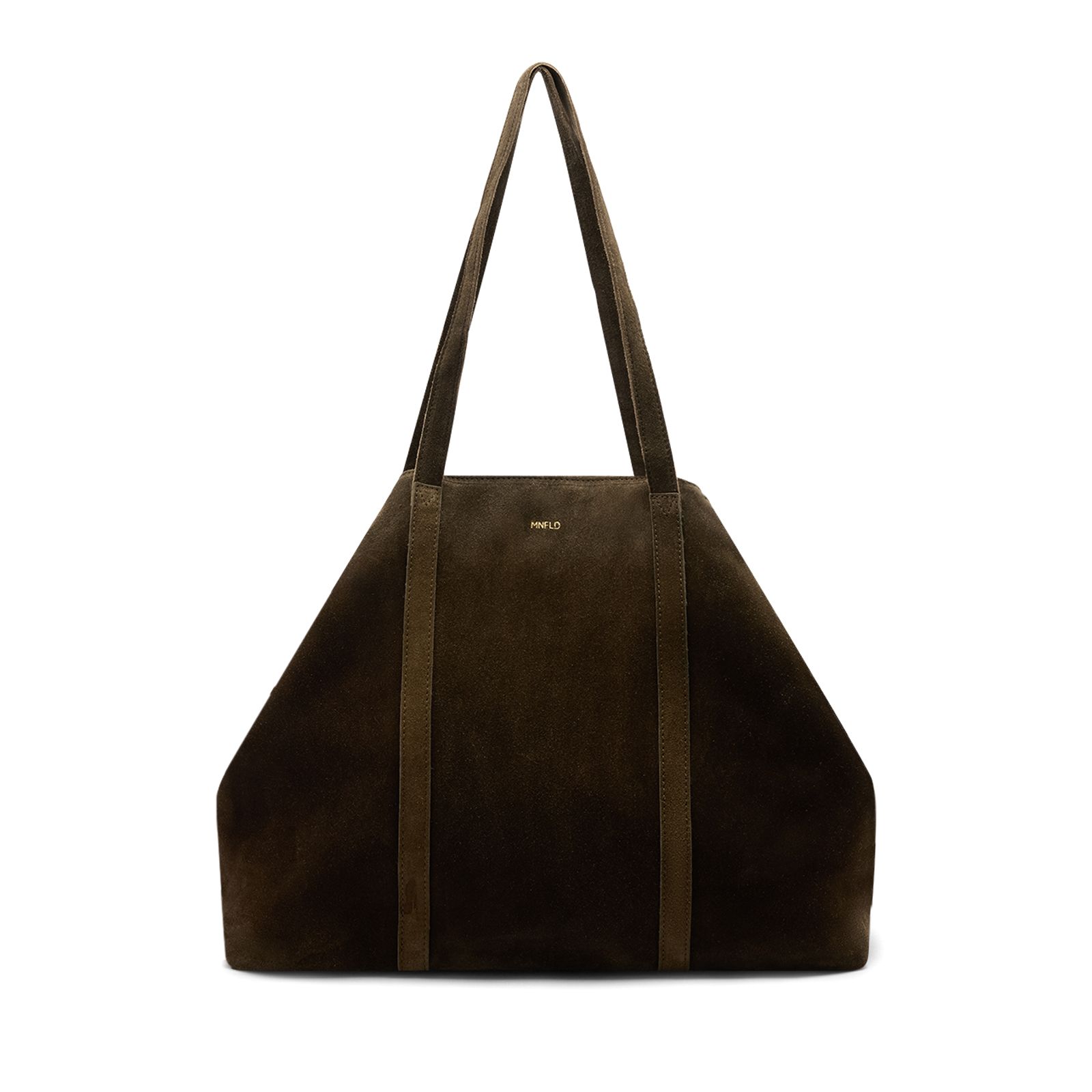 Grüner Veloursleder-Shopper