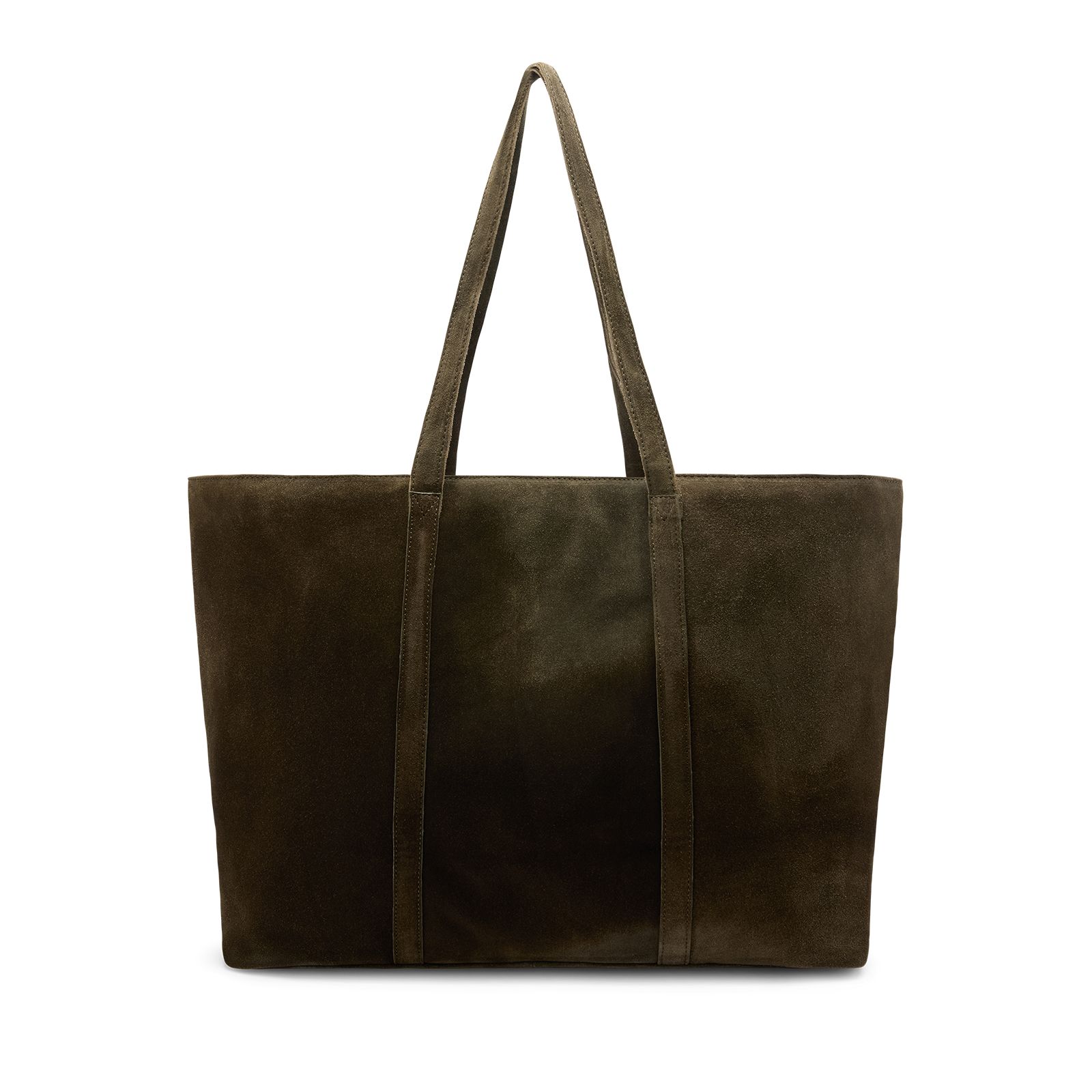 Grüner Veloursleder-Shopper