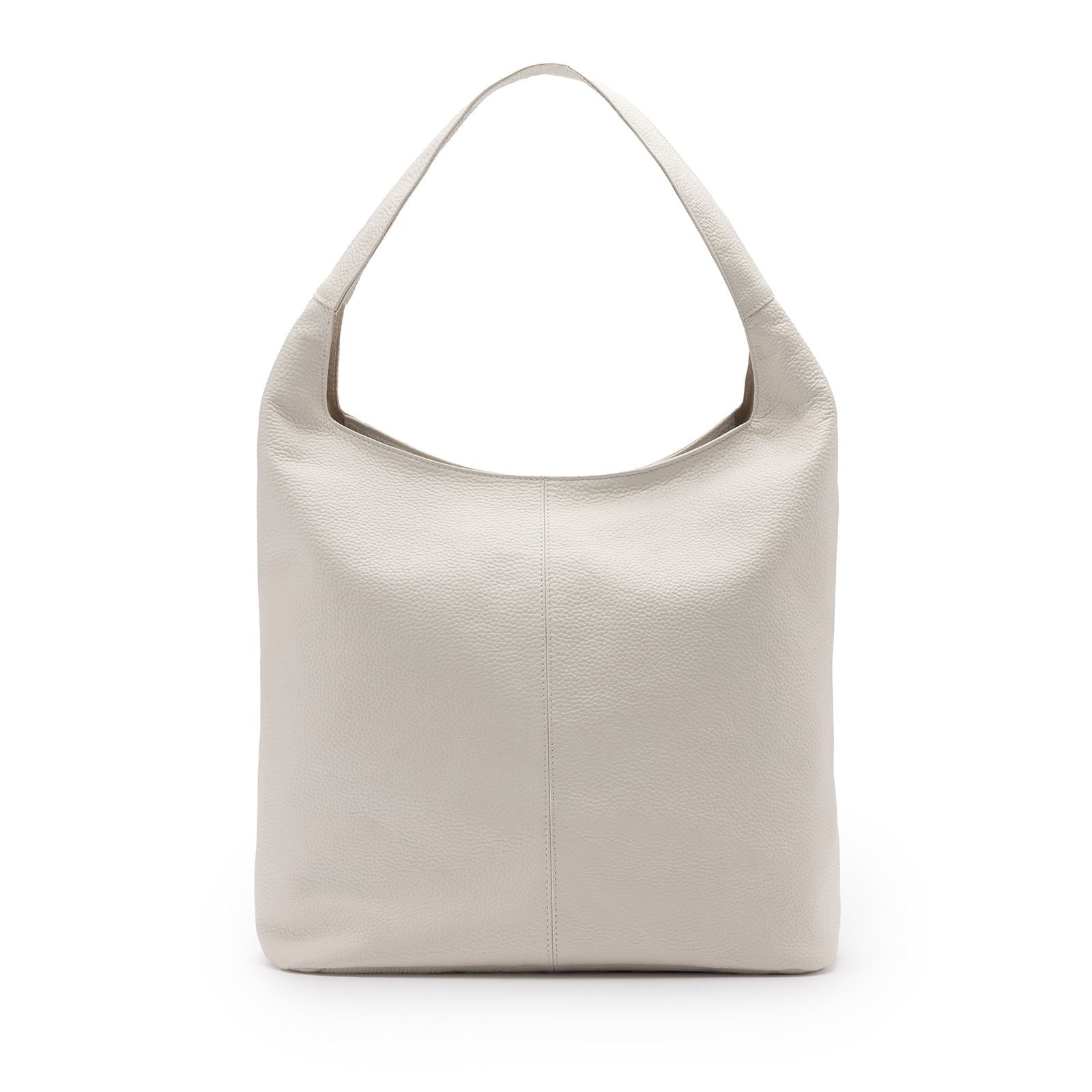 Weißer Leder-Shopper