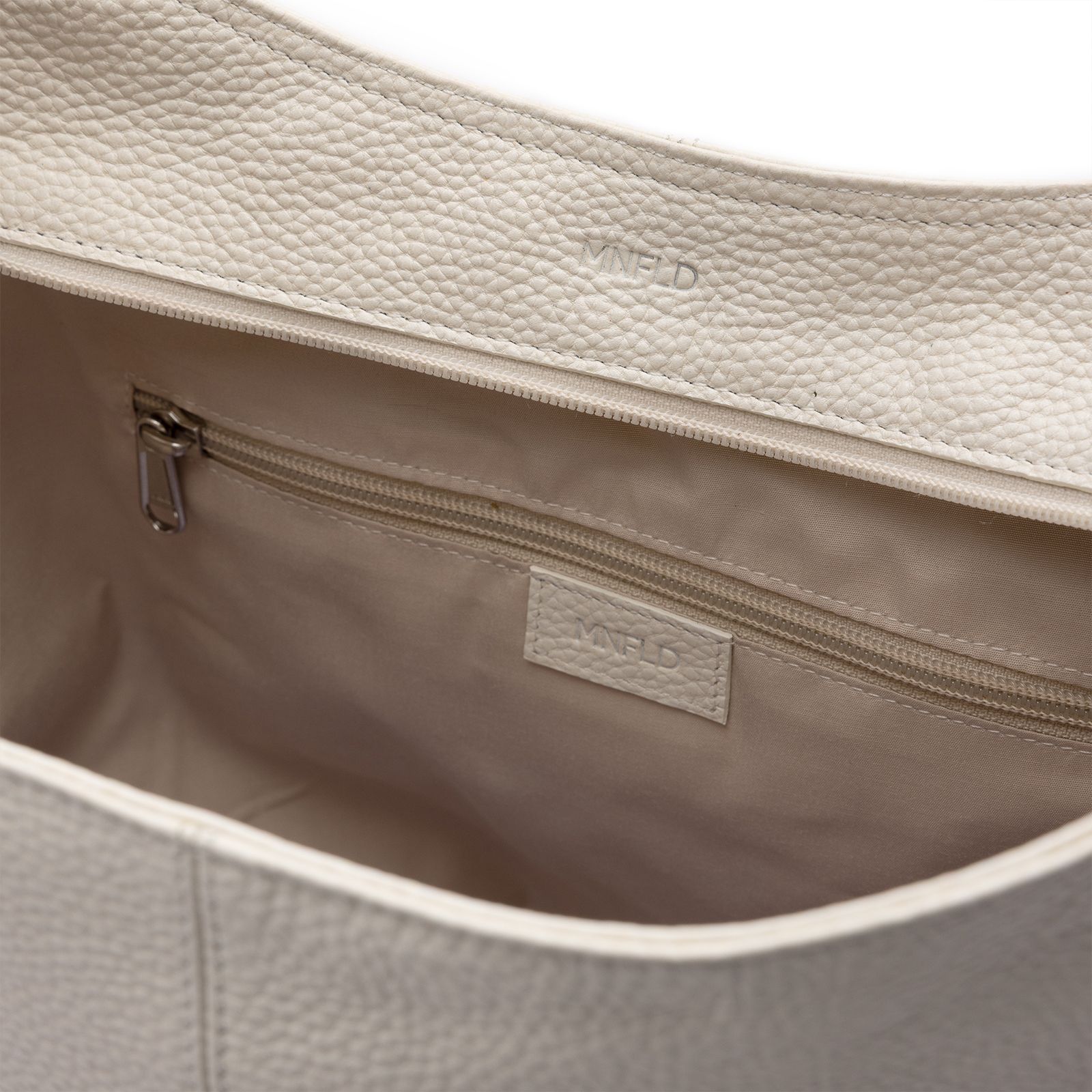 Weißer Leder-Shopper