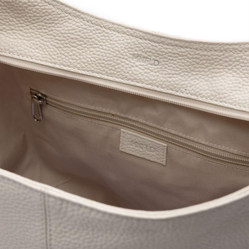 Weißer Leder-Shopper