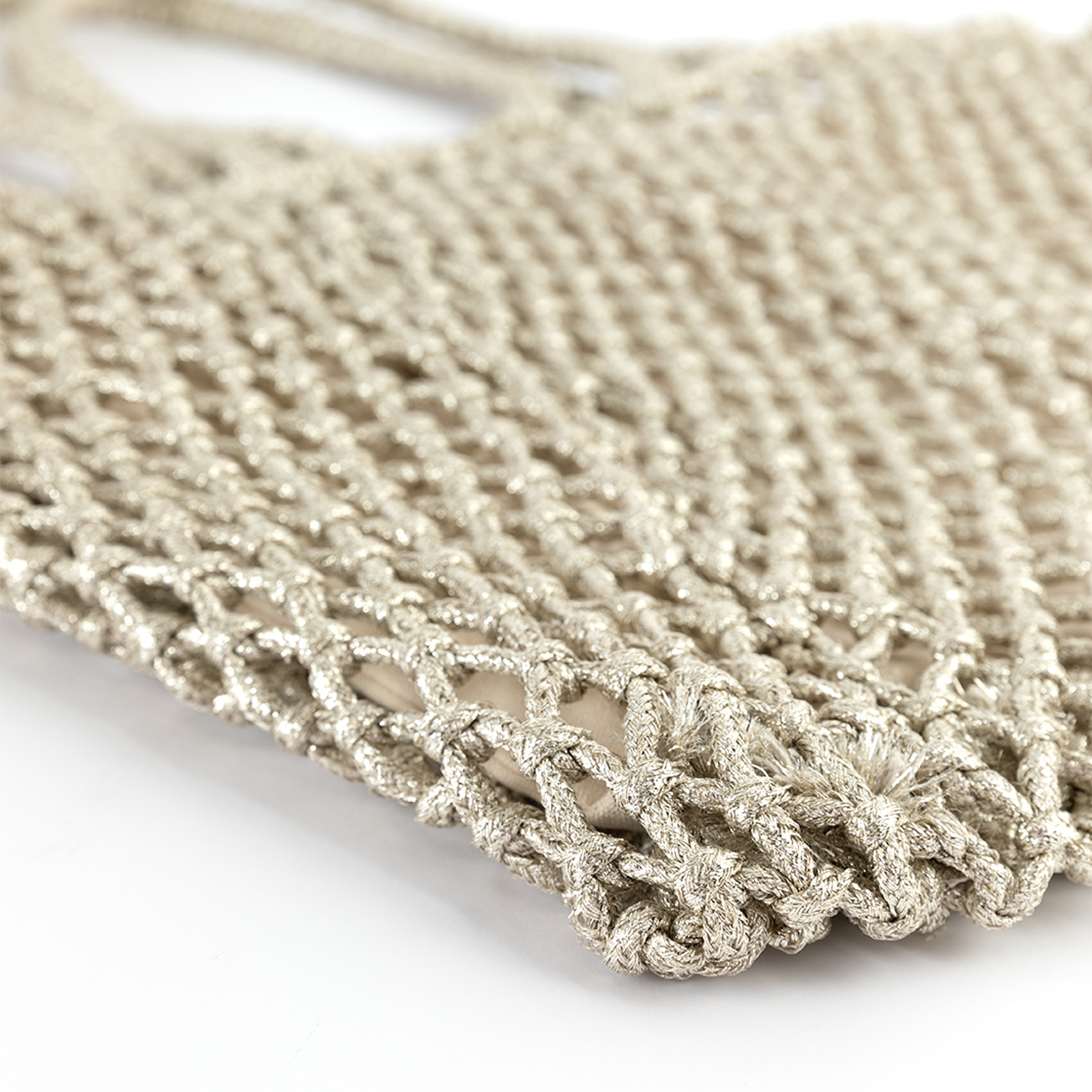 Geflochtener silberfarbener Shopper Shopper Manfield Manfield