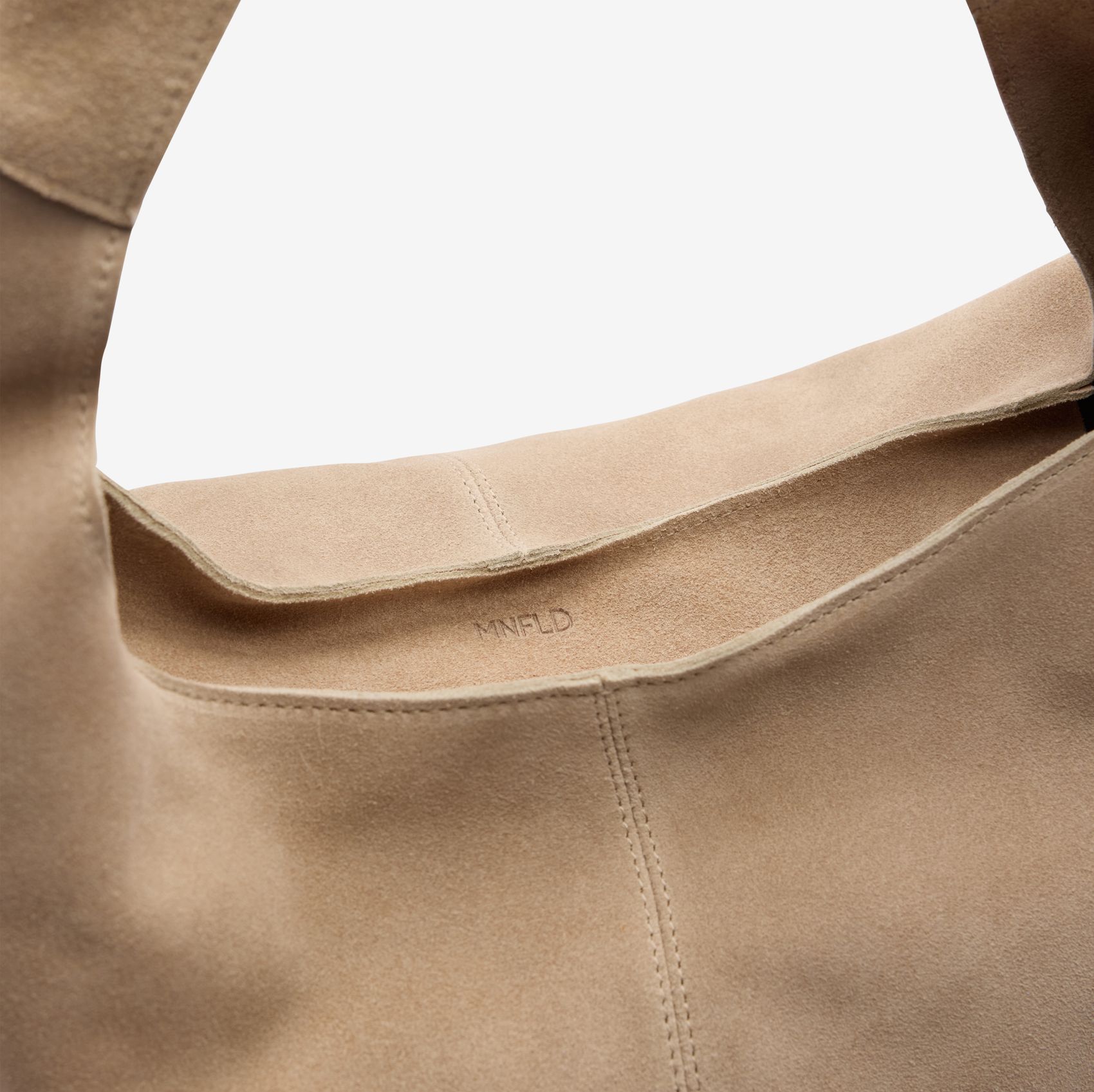Beige suède shopper