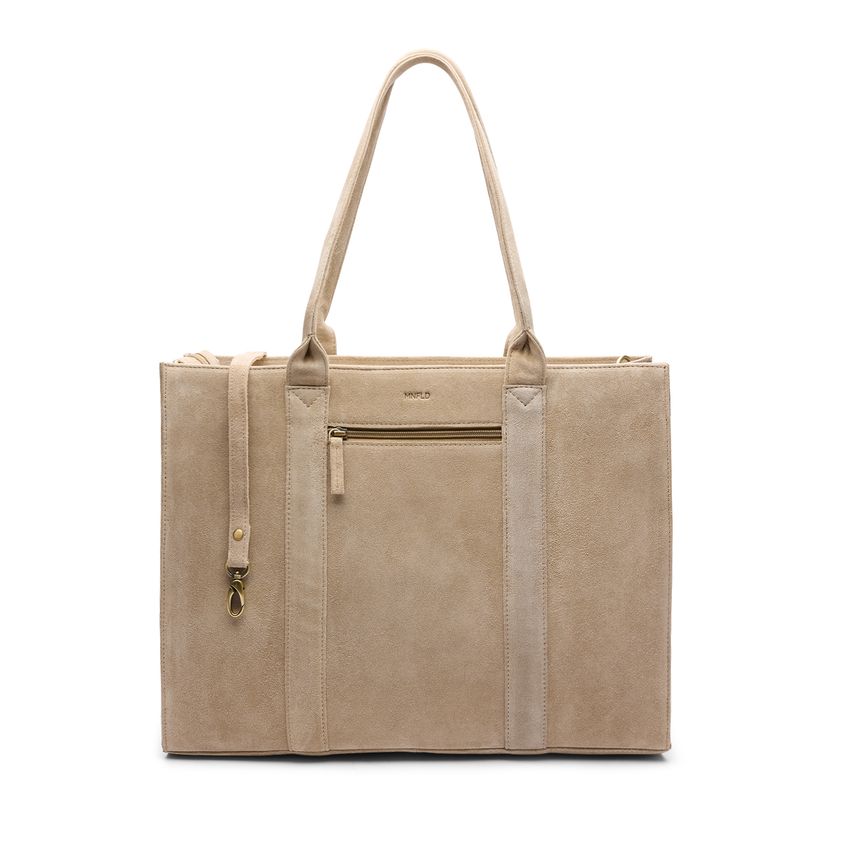 18 inch suède beige shopper