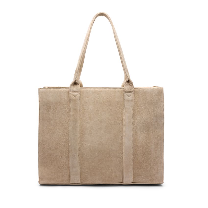 18 inch suède beige shopper