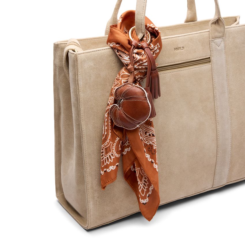 18 inch suède beige shopper