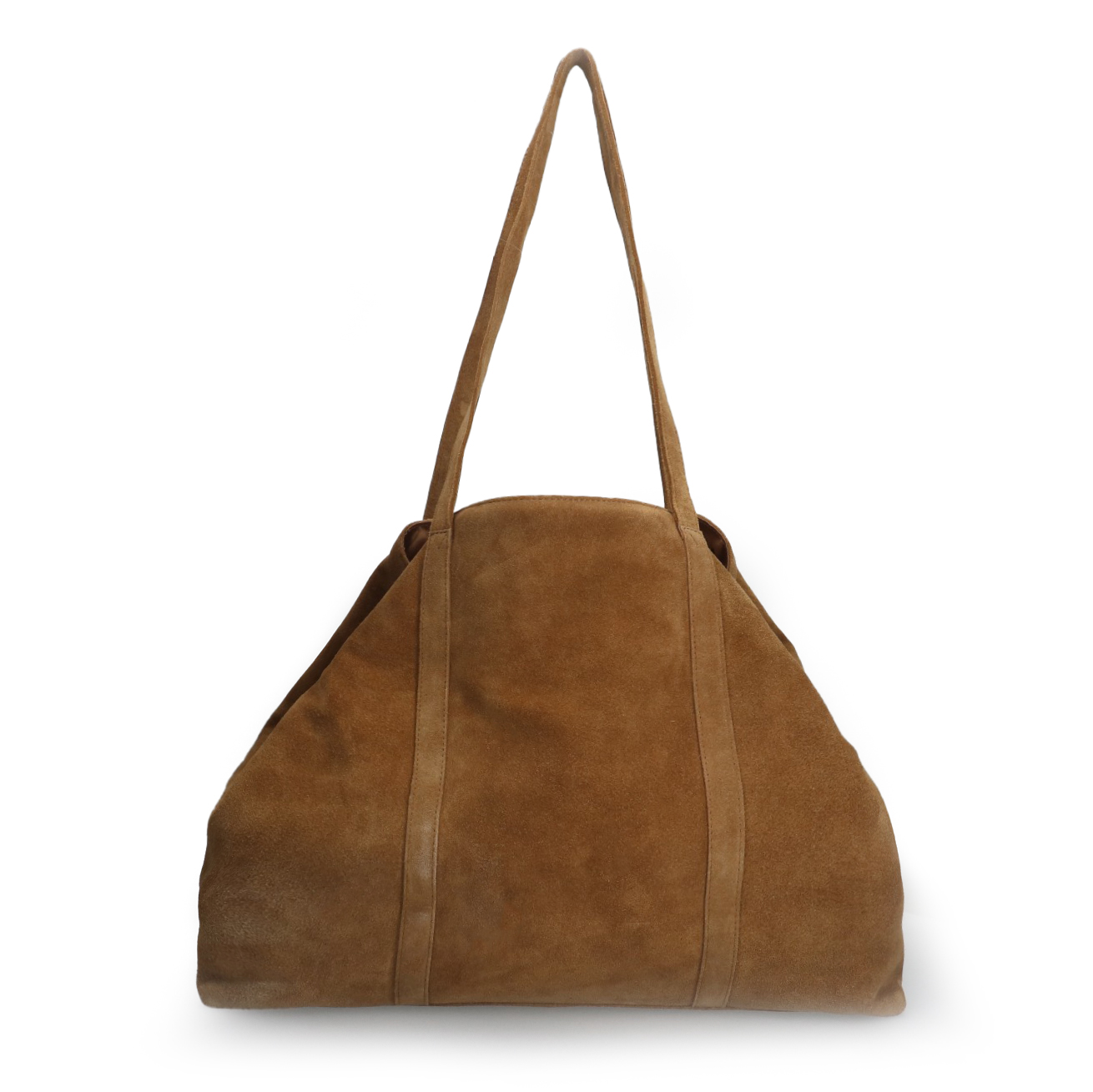 Cognacfarbener Veloursleder-Shopper | Back to work | Manfield 