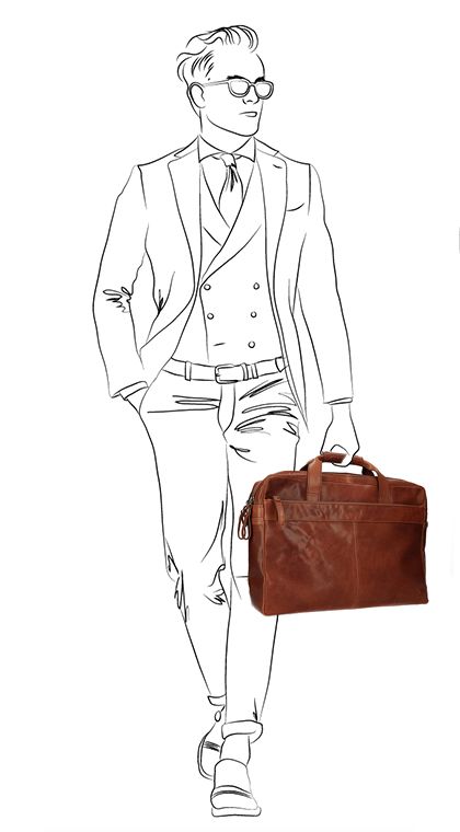 Braune Laptoptasche aus Leder