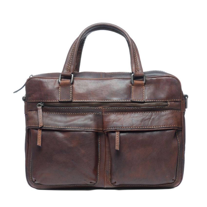 Cognacfarbene Laptoptasche