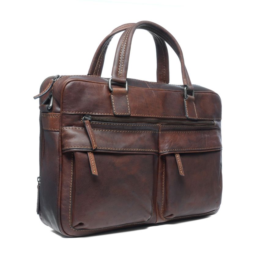 Cognacfarbene Laptoptasche