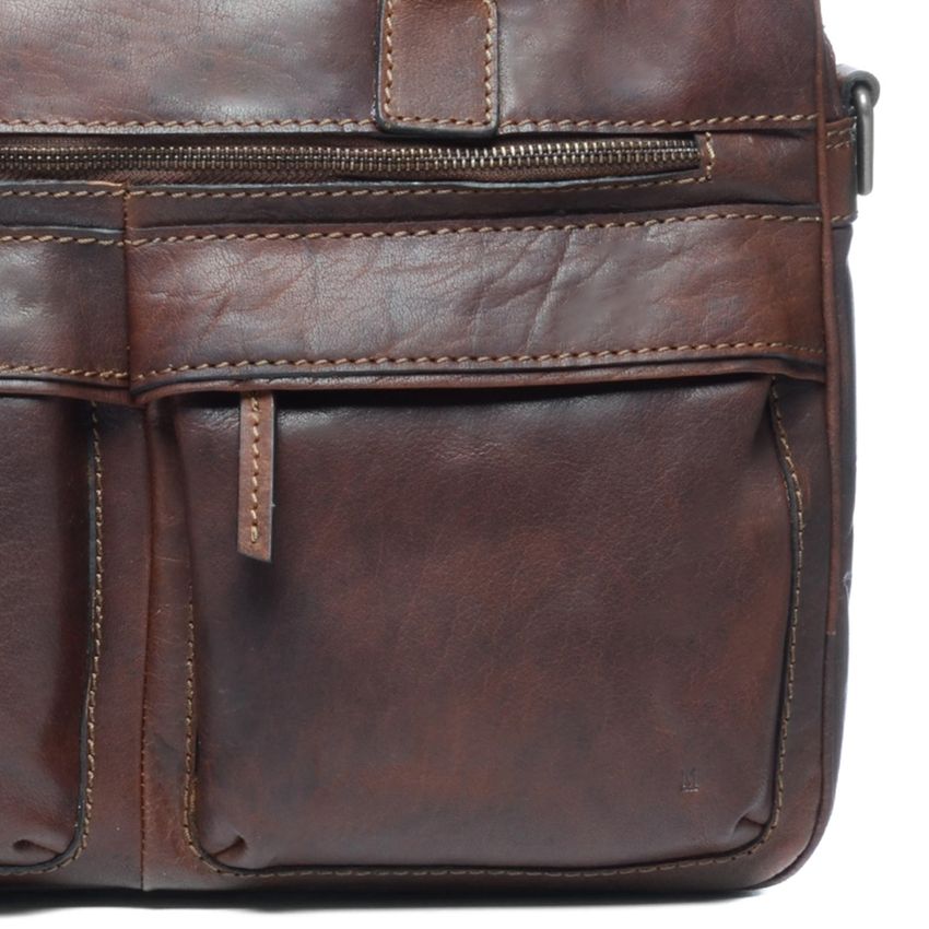 Cognacfarbene Laptoptasche