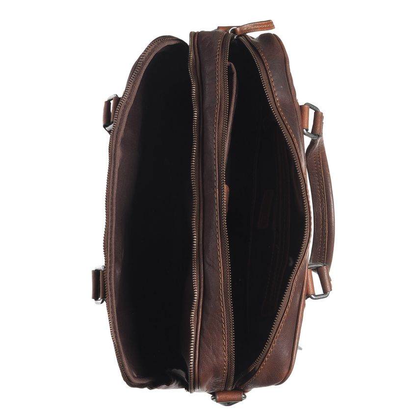 Cognacfarbene Laptoptasche