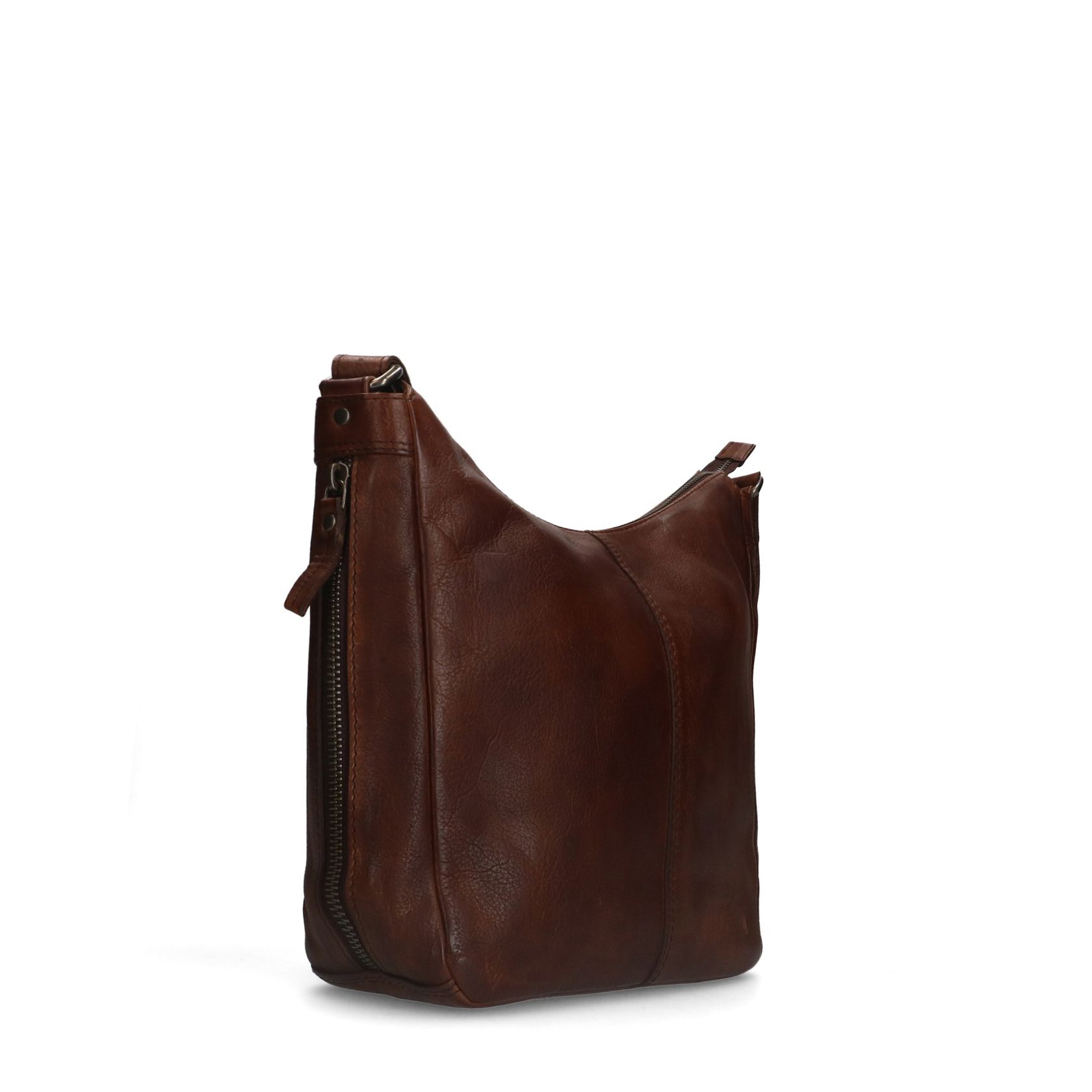 Braune Schultertasche aus Leder