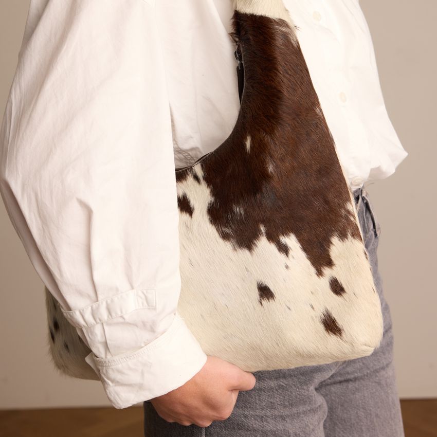 Schoudertas met cowprint