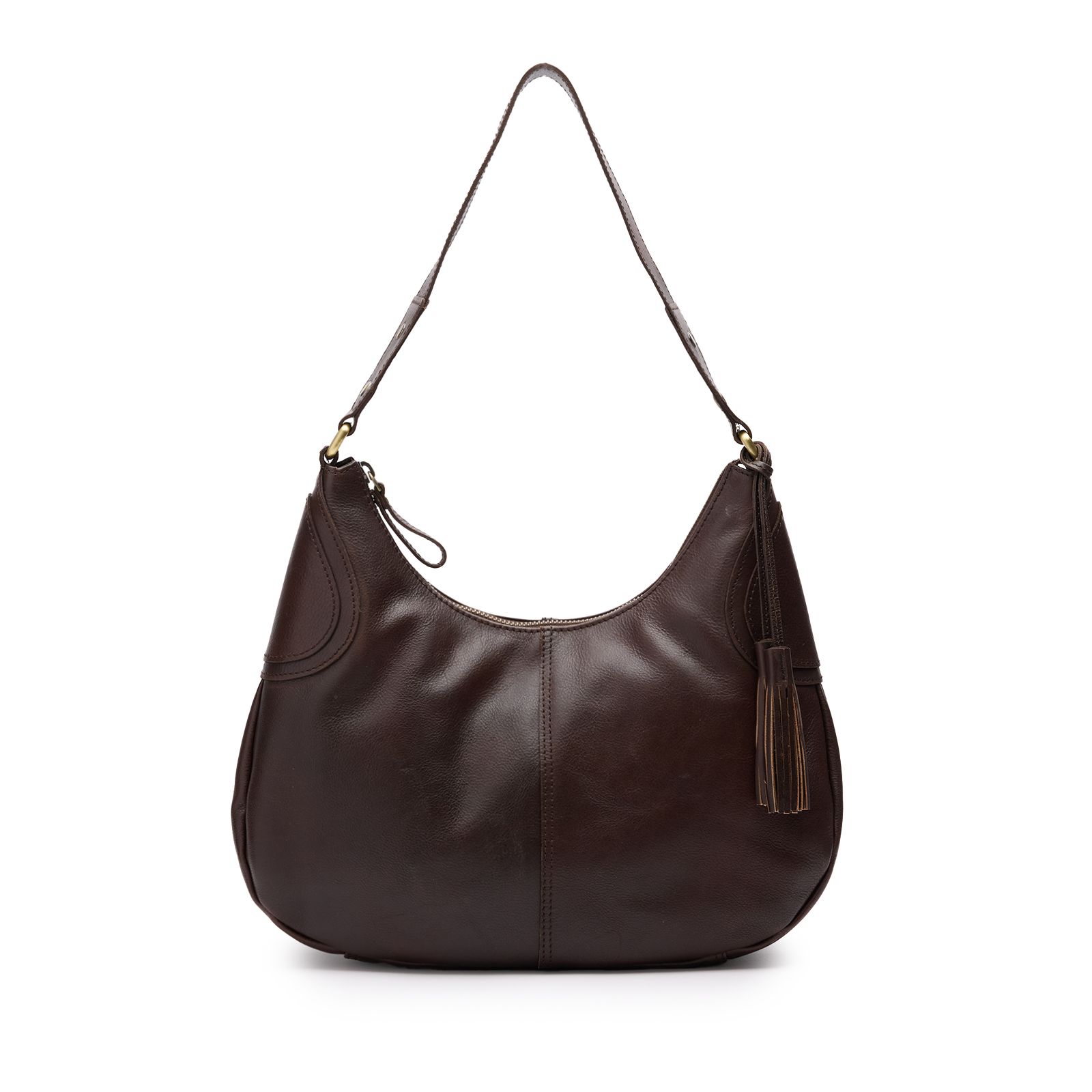 Braune Schultertasche aus Leder