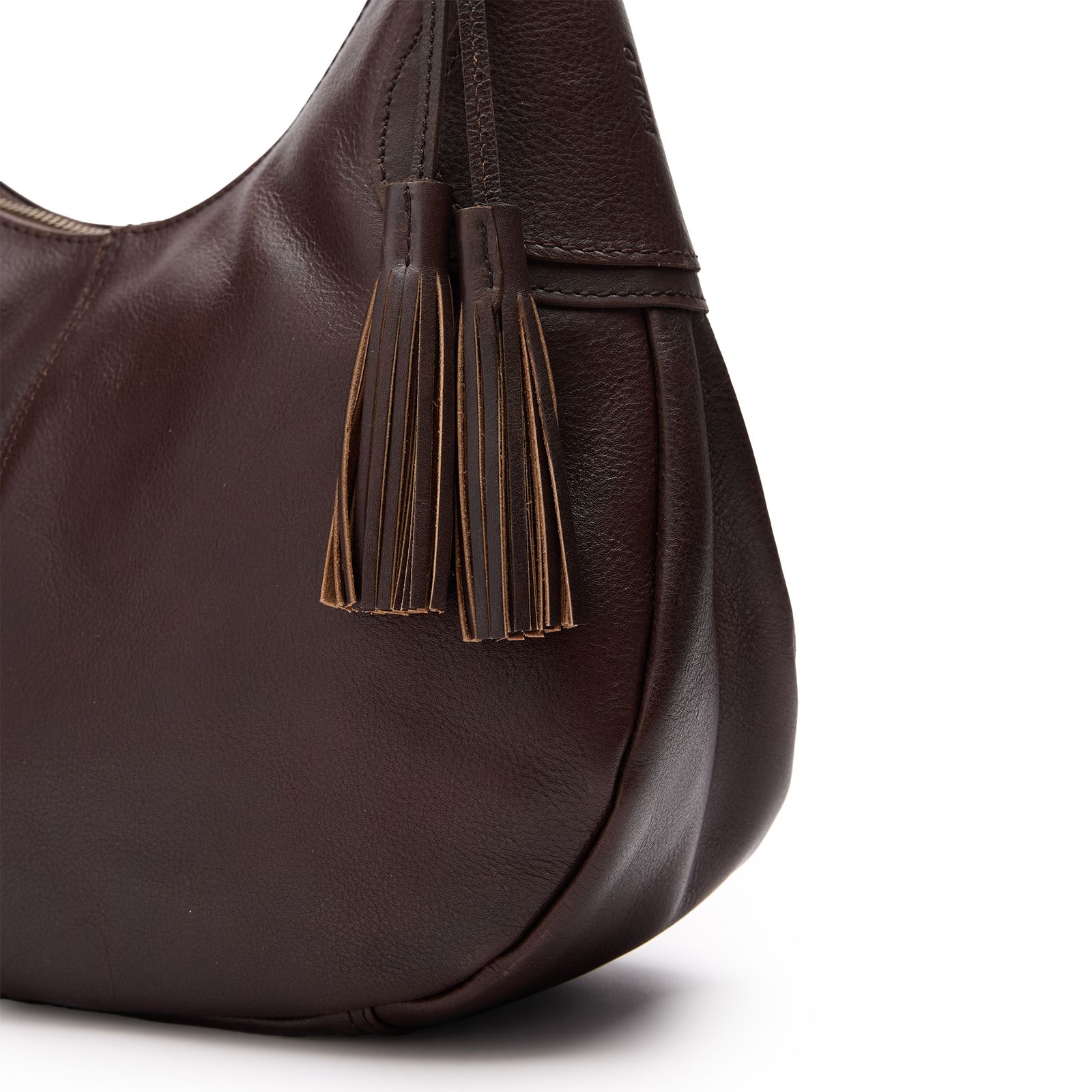 Braune Schultertasche aus Leder