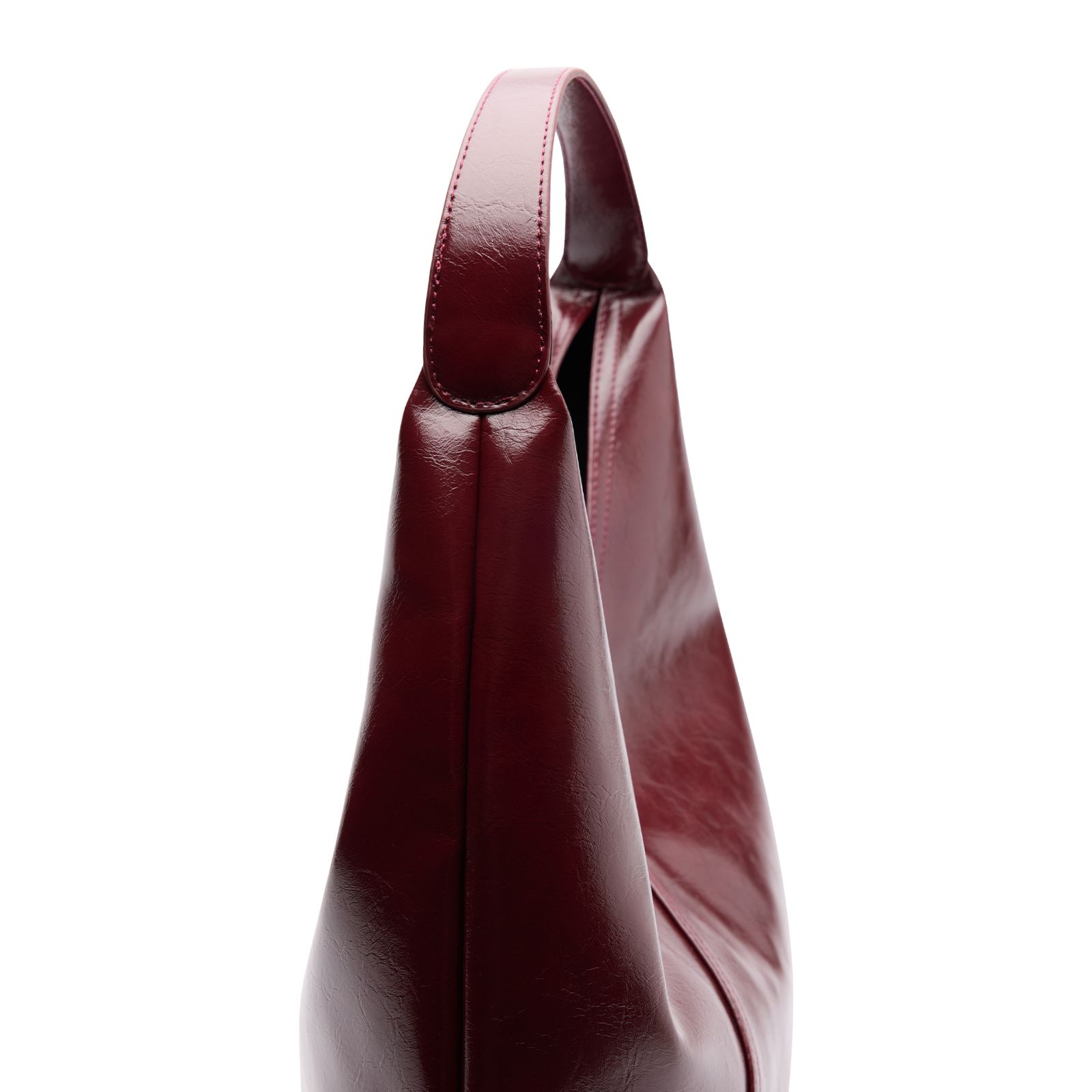 Burgundy lak schoudertas