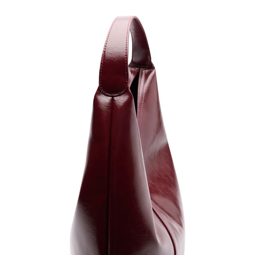 Burgundy lak schoudertas
