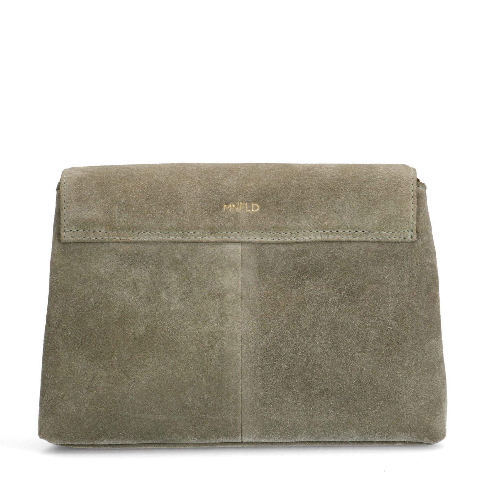 Grüne Schultertasche aus Veloursleder | Umhängetaschen | Manfield  