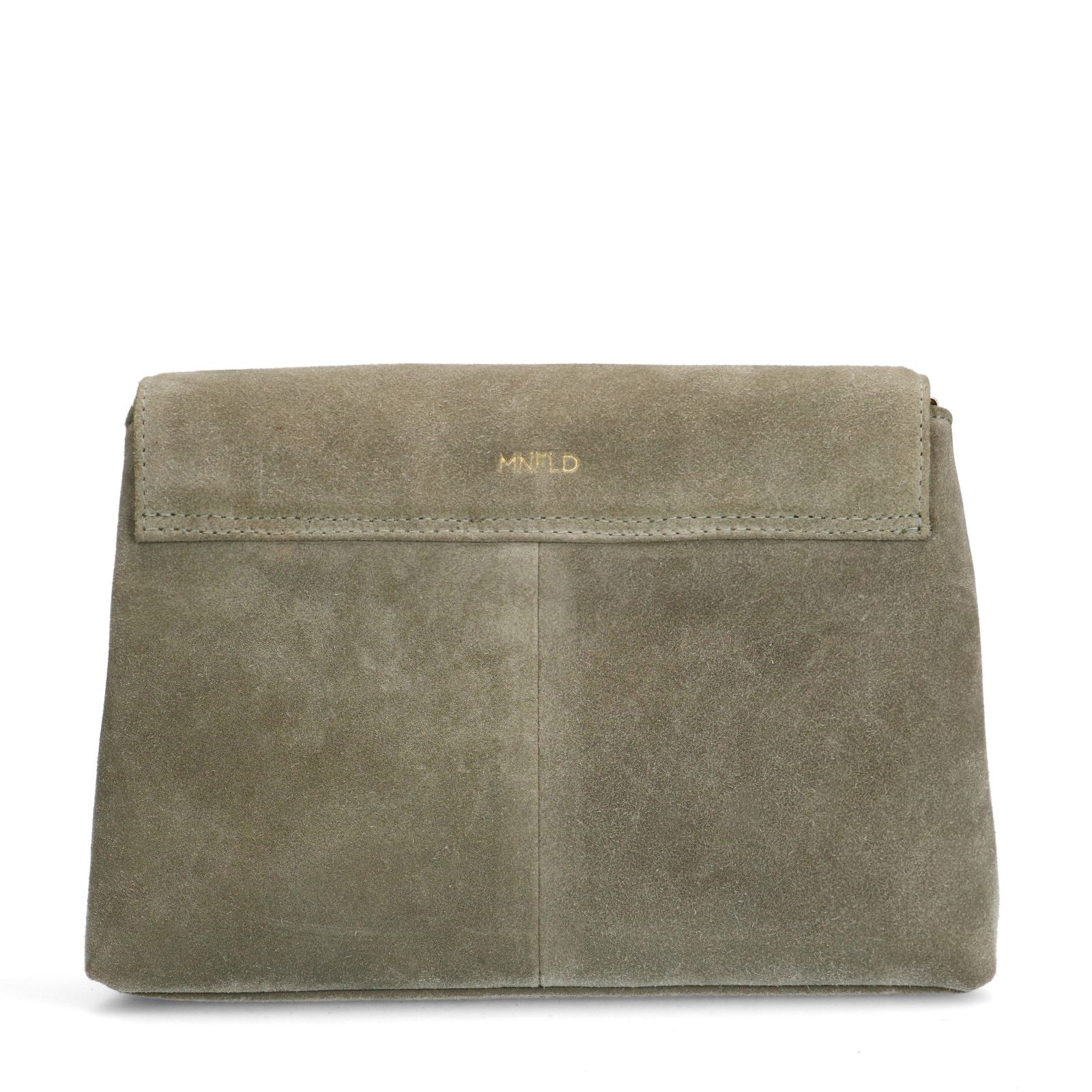 Grüne Schultertasche aus Veloursleder | Umhängetaschen | Manfield  