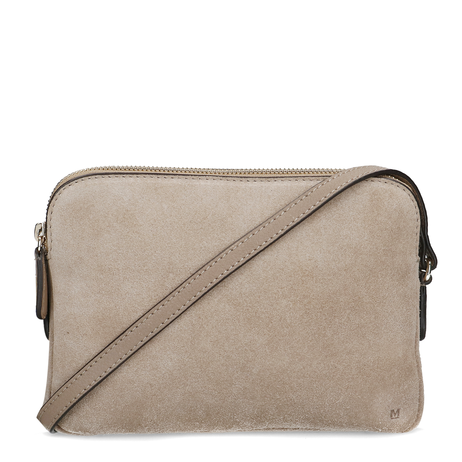 Suede discount beige tas