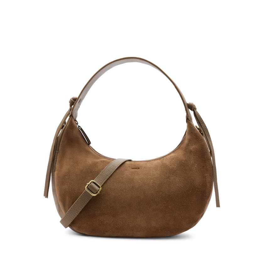Taupe suède handtas
