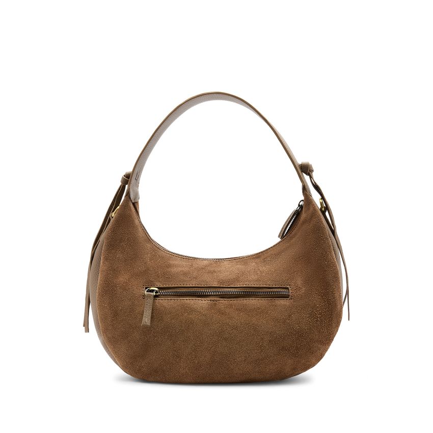 Taupe suède handtas