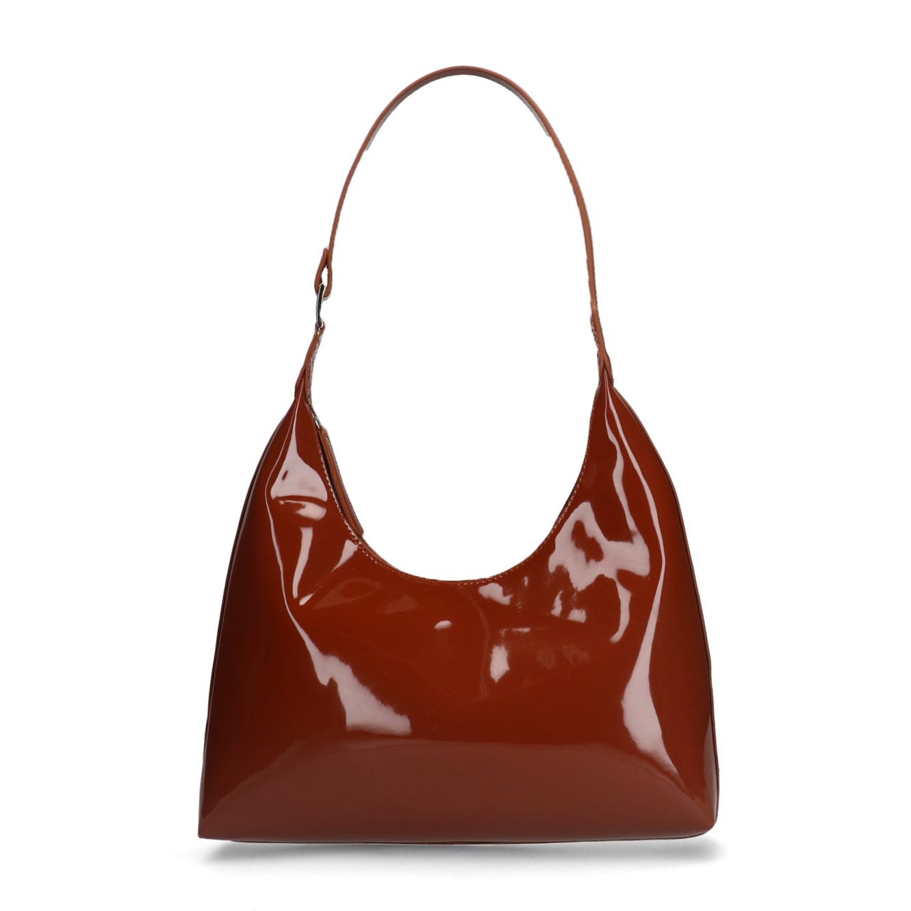 Cognac lak handtas