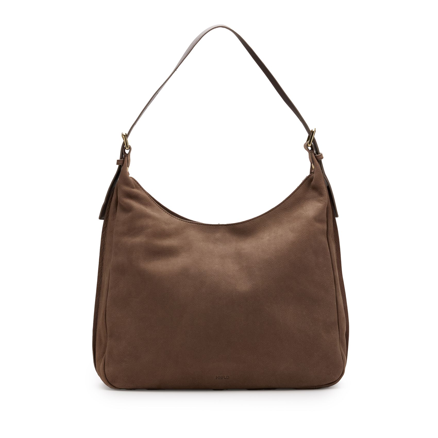 Taupe suède schoudertas