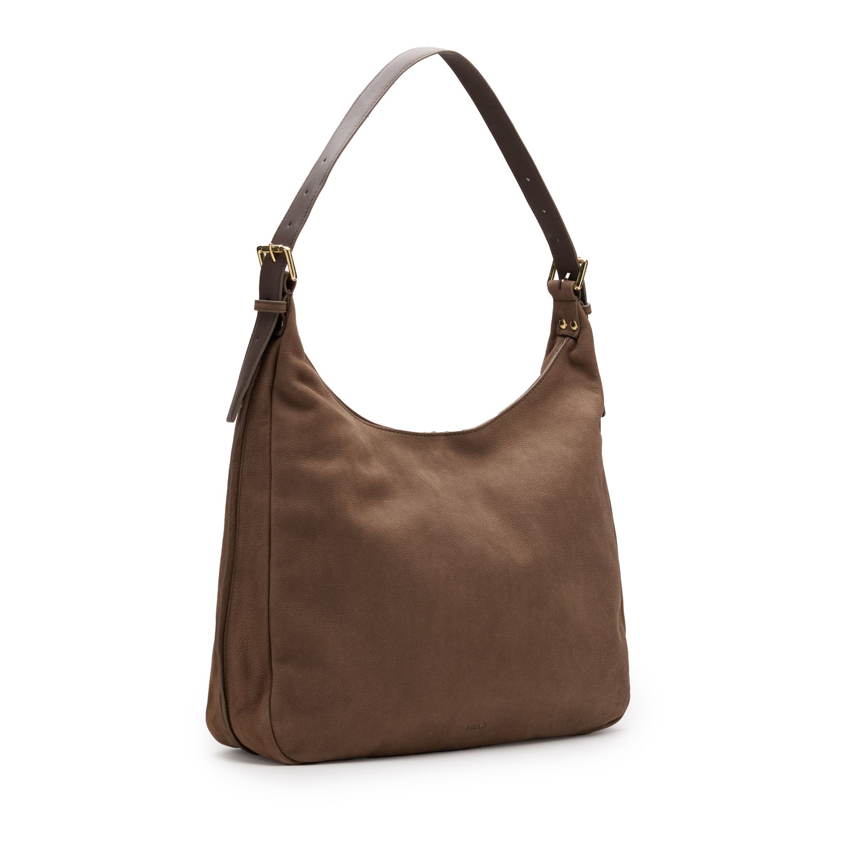 Taupe suède schoudertas