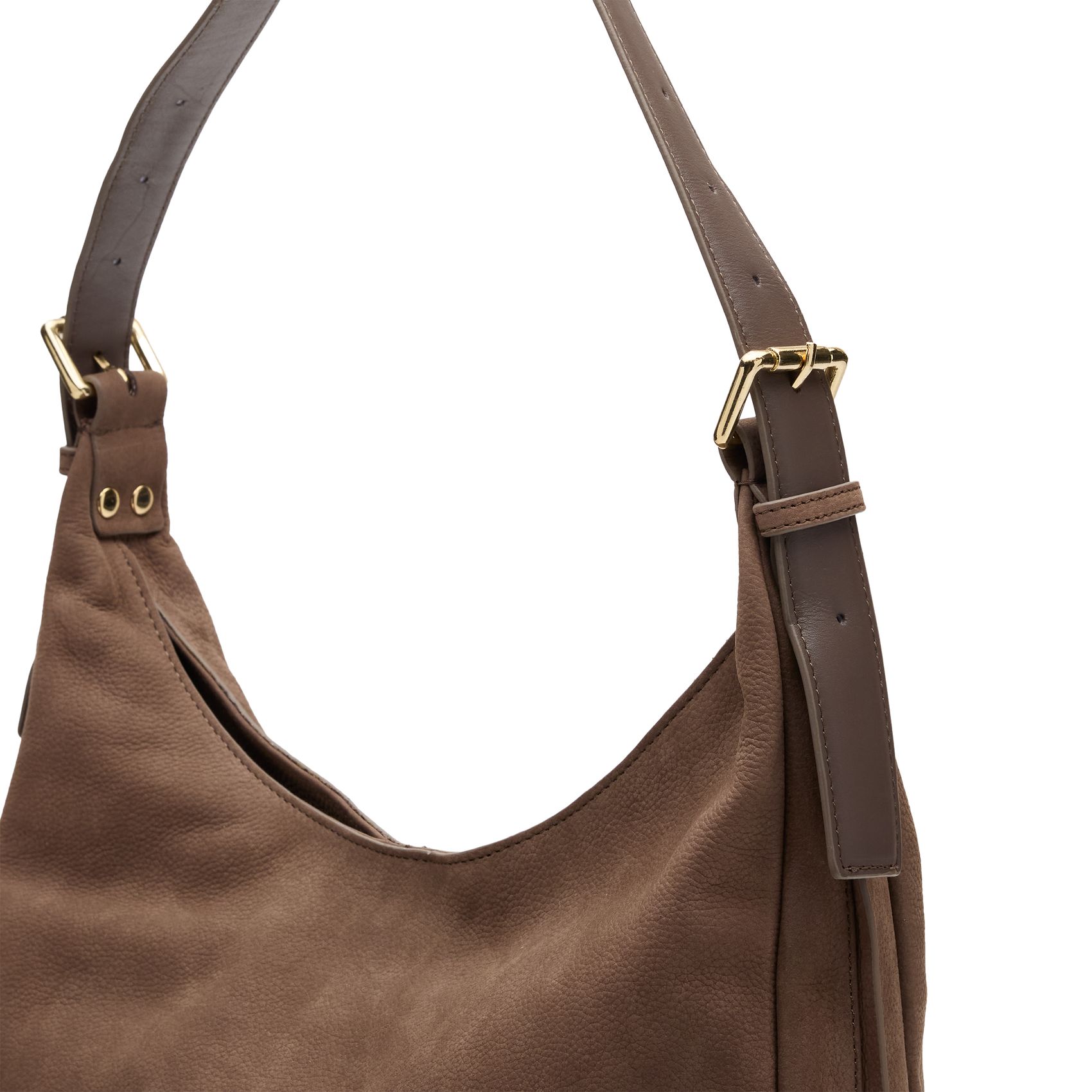 Taupe suède schoudertas