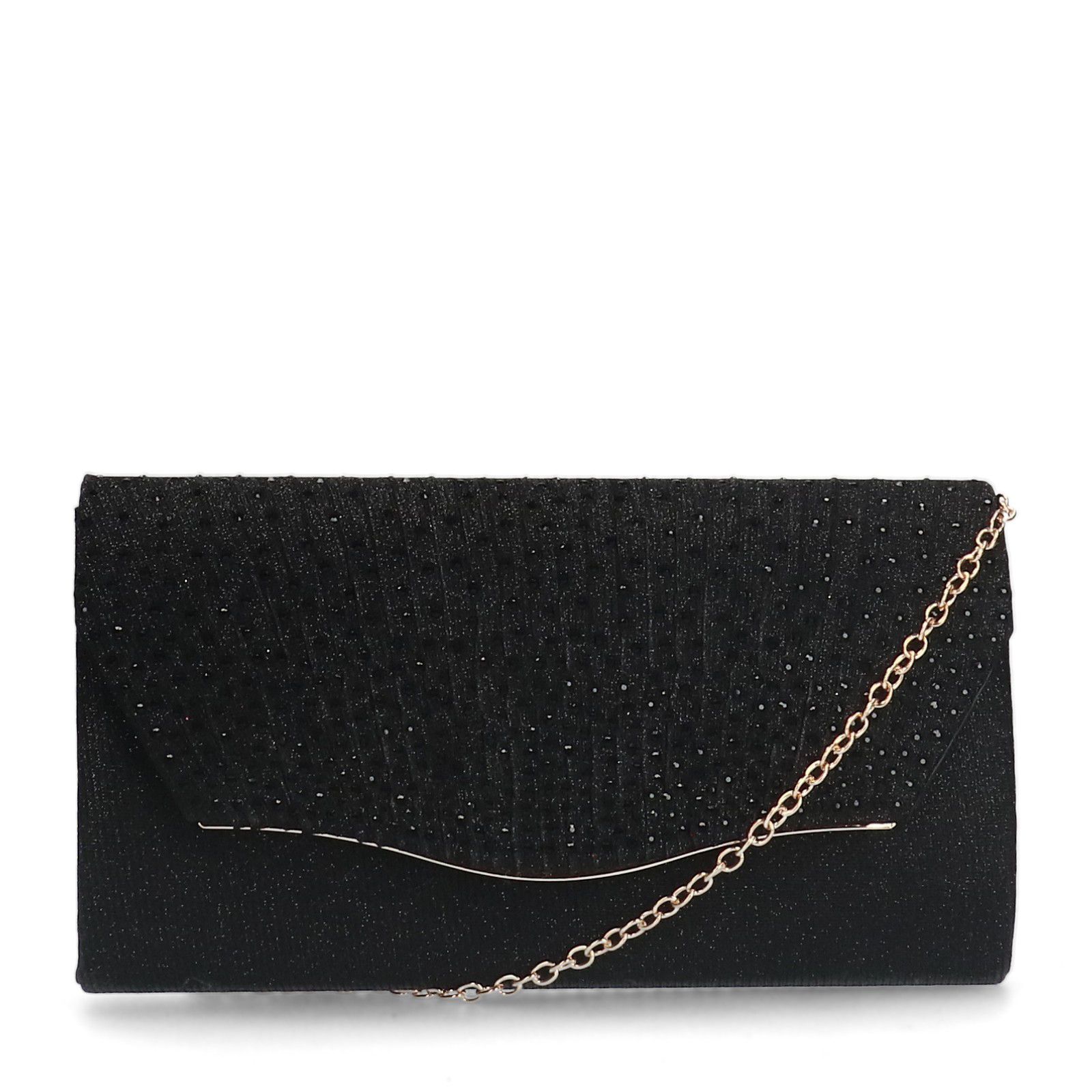 Schwarze Glitzer-Clutch