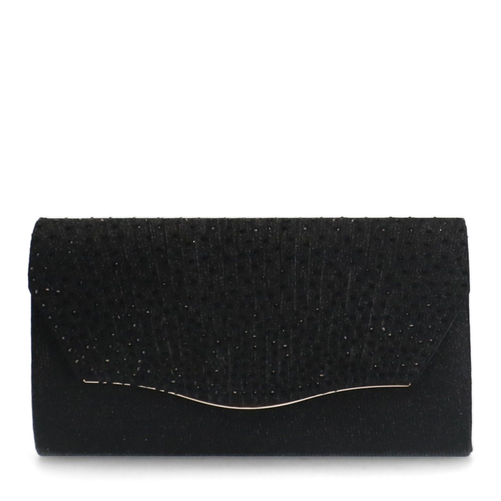 Zwarte glitter clutch