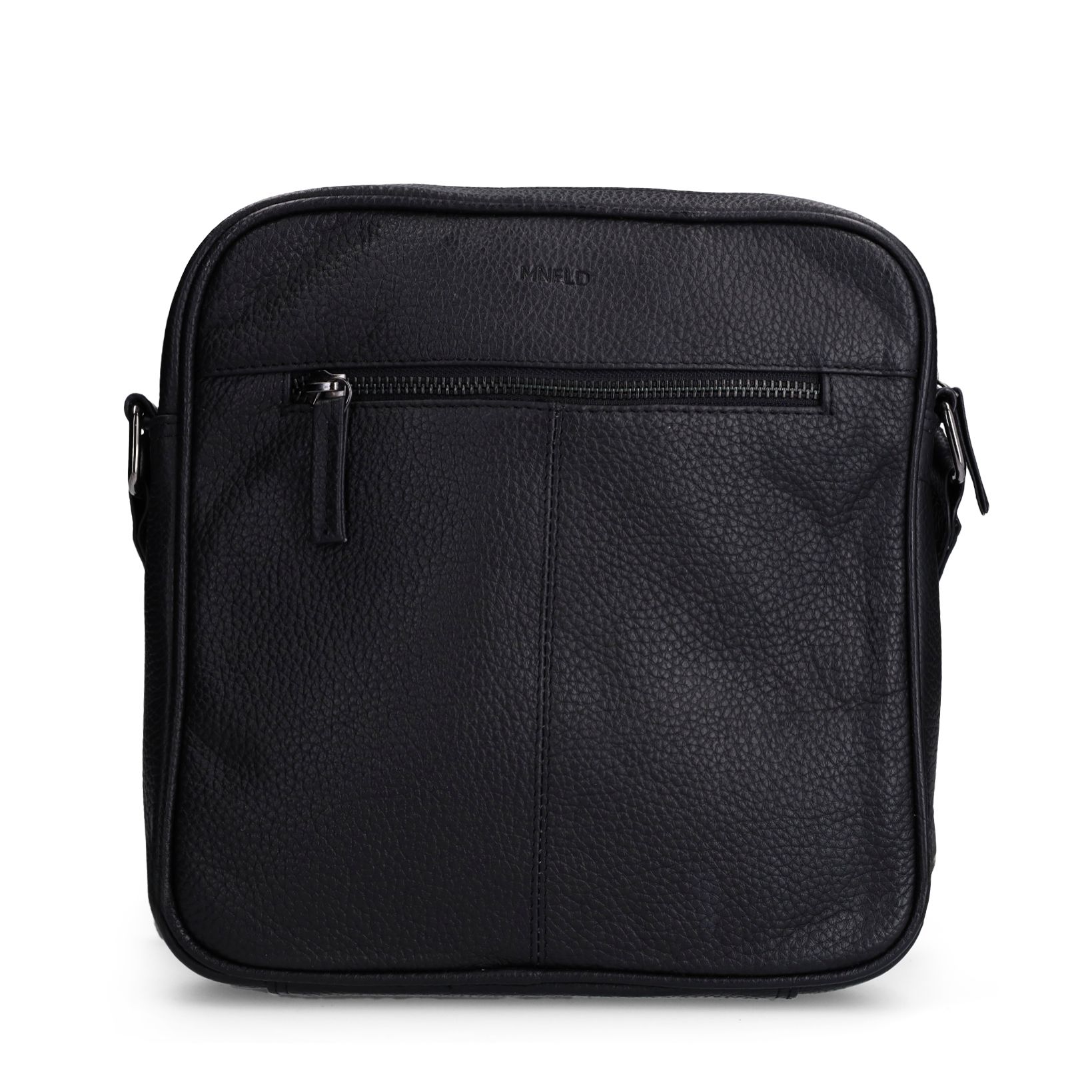 Schwarze Schultertasche aus Leder