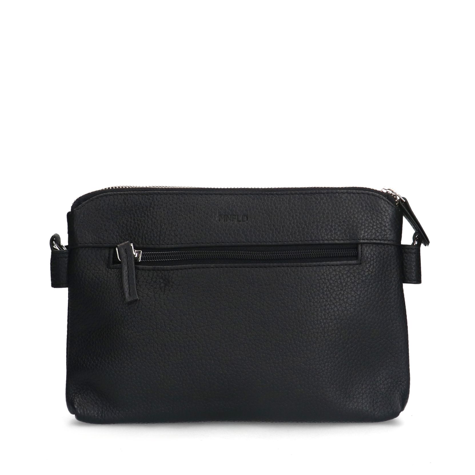Schwarze Schultertasche aus Leder