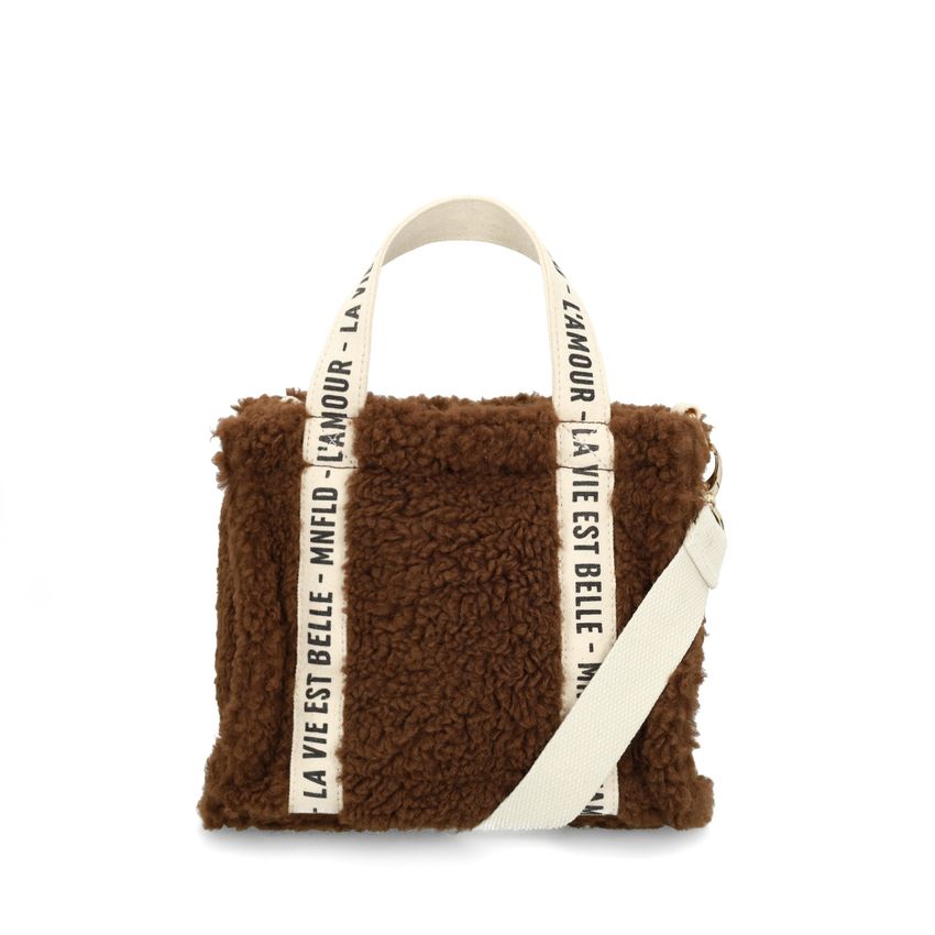 Dunkelbraune Teddy-Handtasche