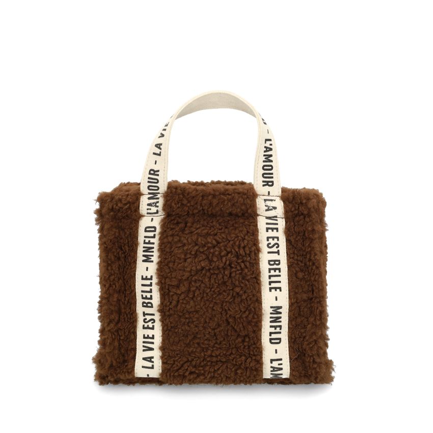 Dunkelbraune Teddy-Handtasche
