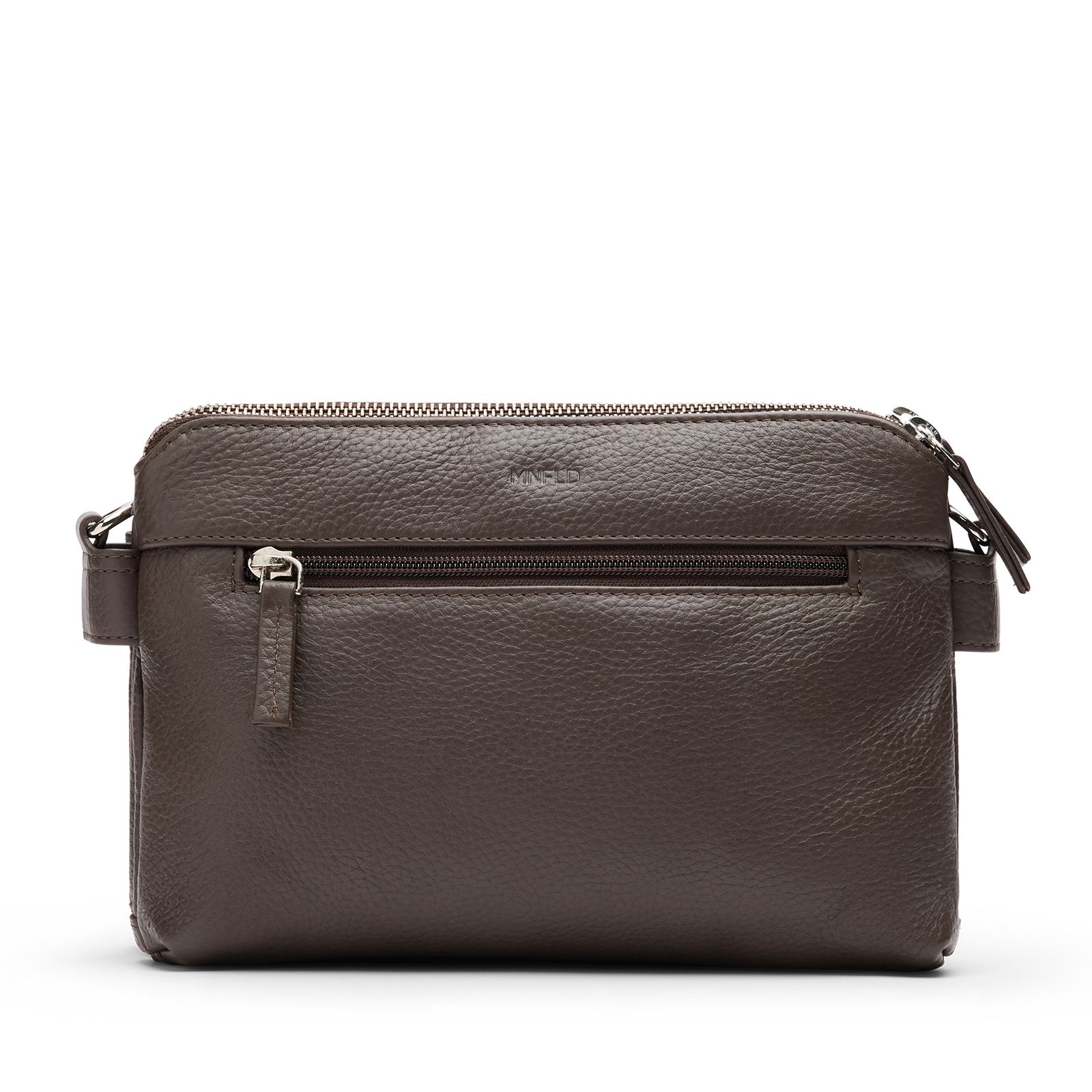 Dunkelbraune Schultertasche aus Leder
