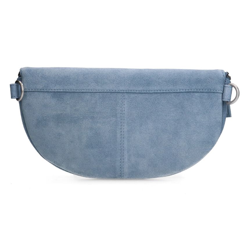 Blauwe suède bum bag