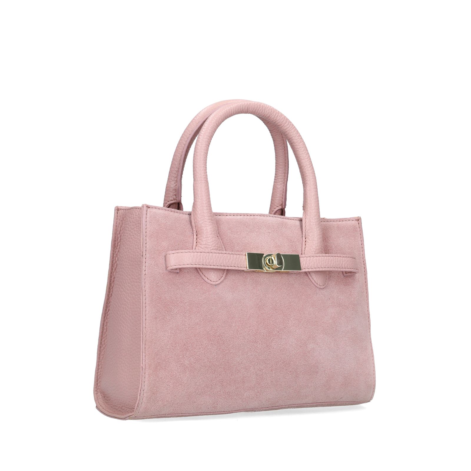 Roze suède handtas