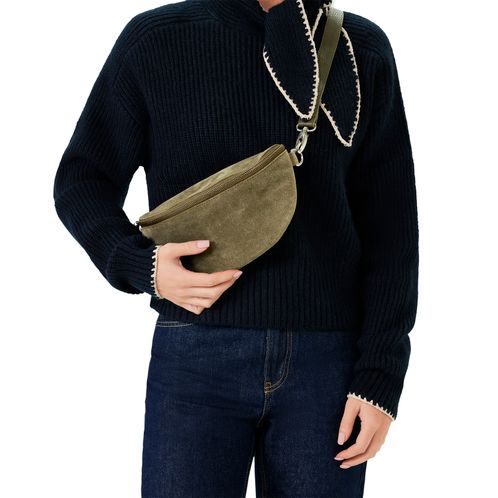 Groene suède bum bag