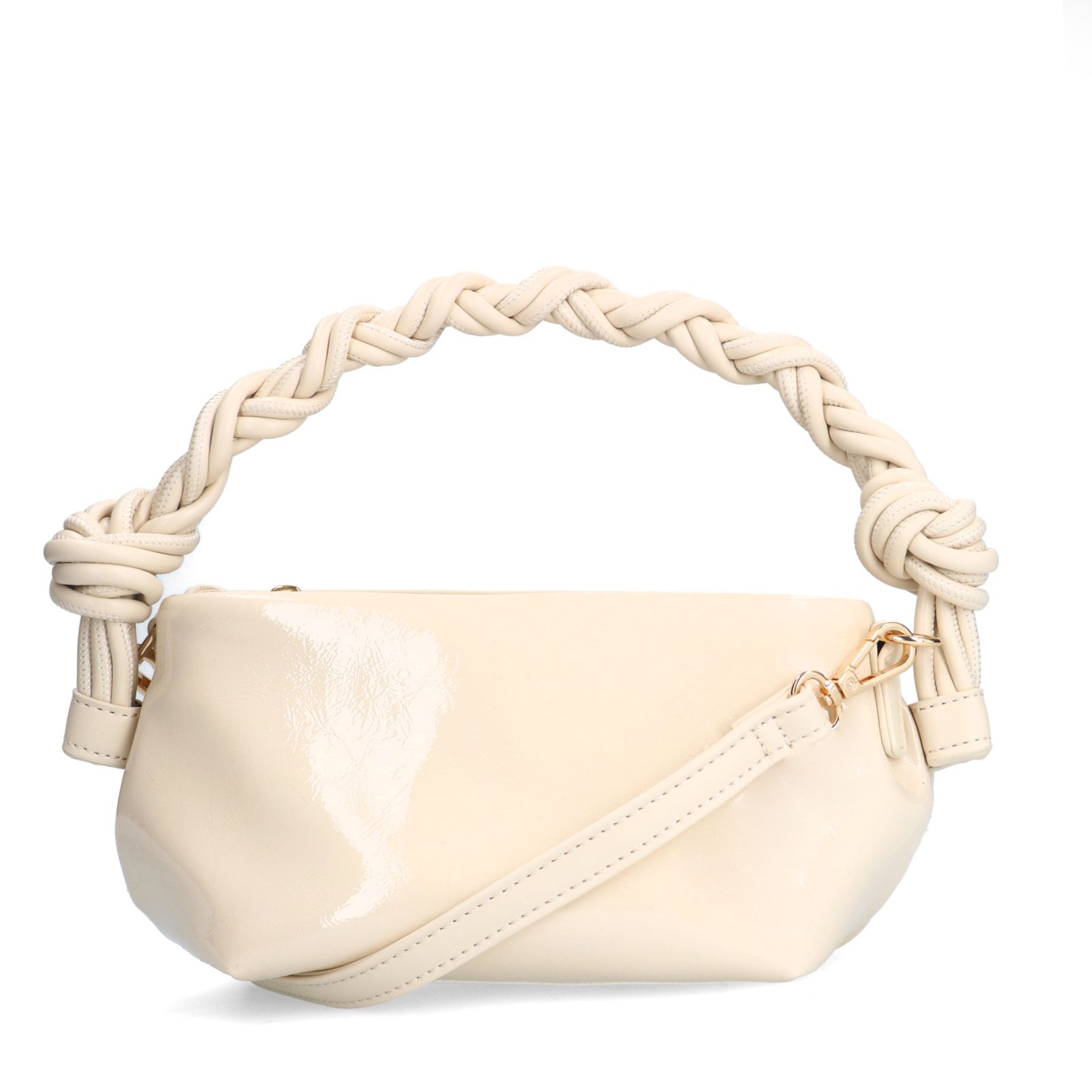 Offwhite Handtasche aus Lack