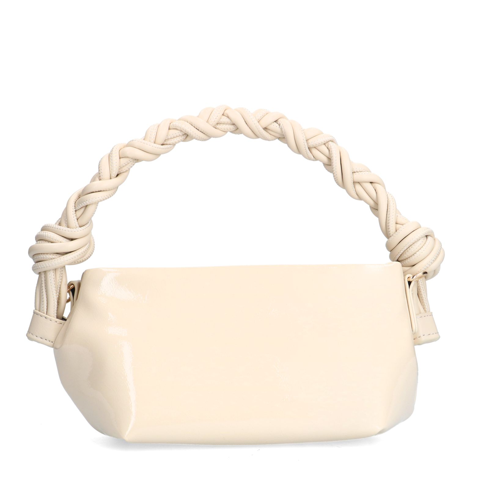Off white lak handtas
