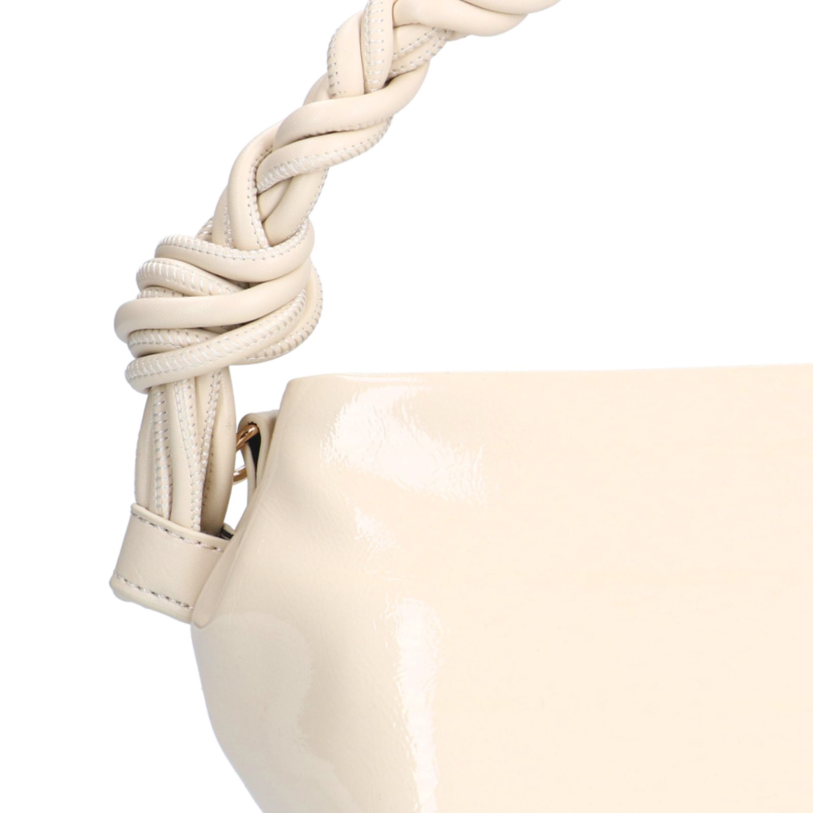 Off white lak handtas