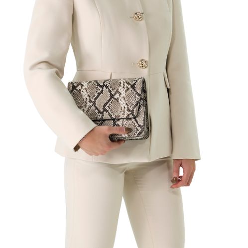 Schultertasche mit Schlangenmuster