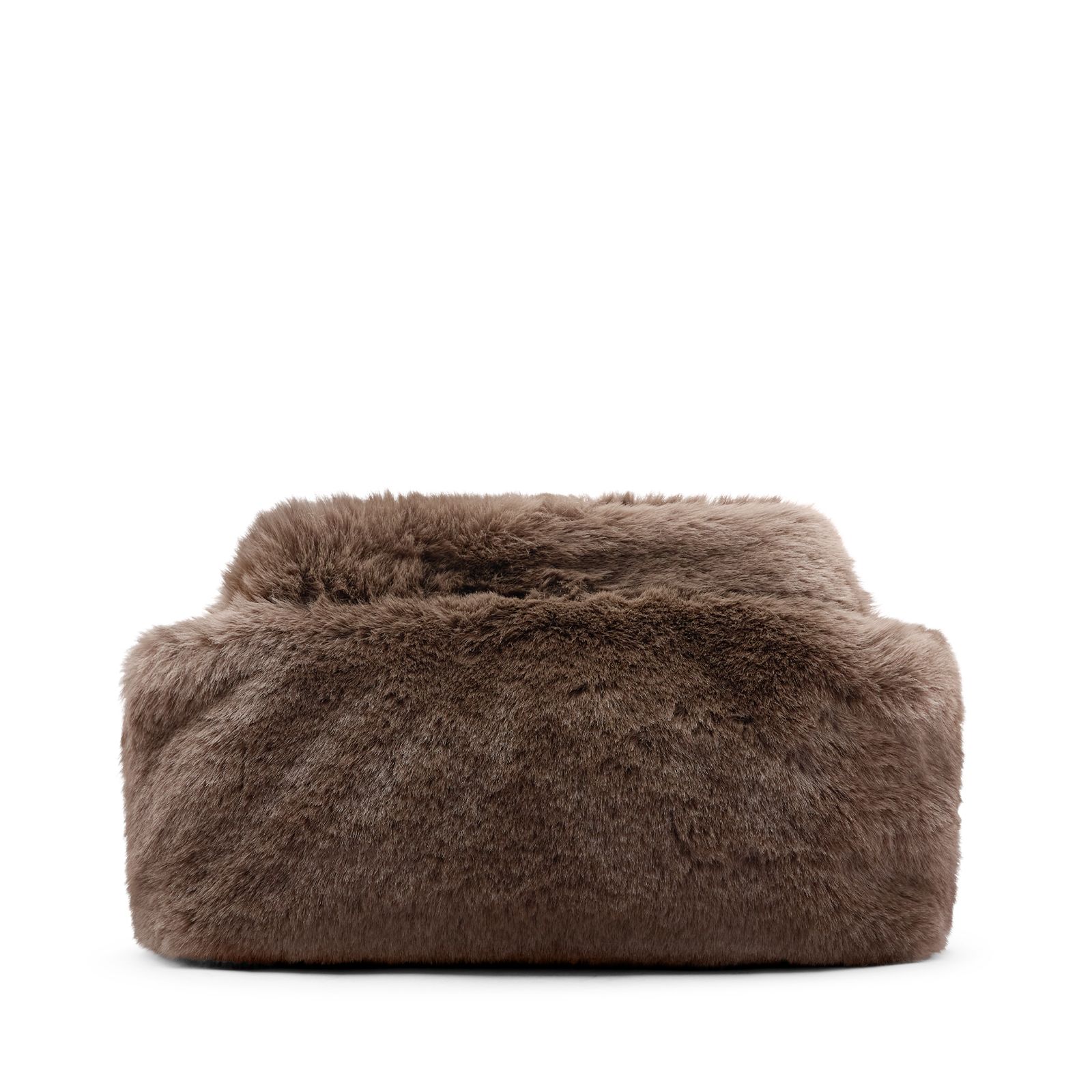 Grijze clutch van faux fur