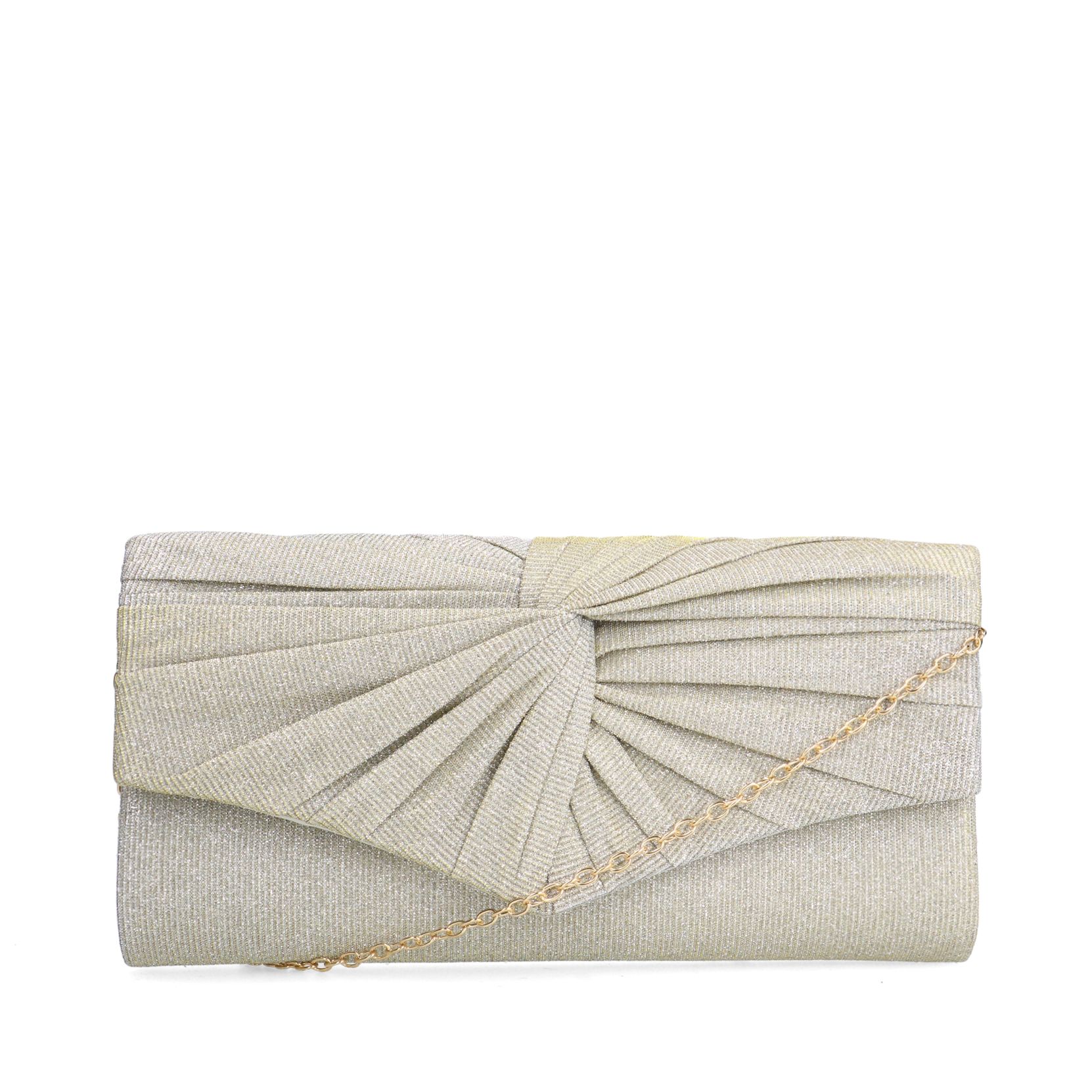 Zilverkleurige glitter clutch