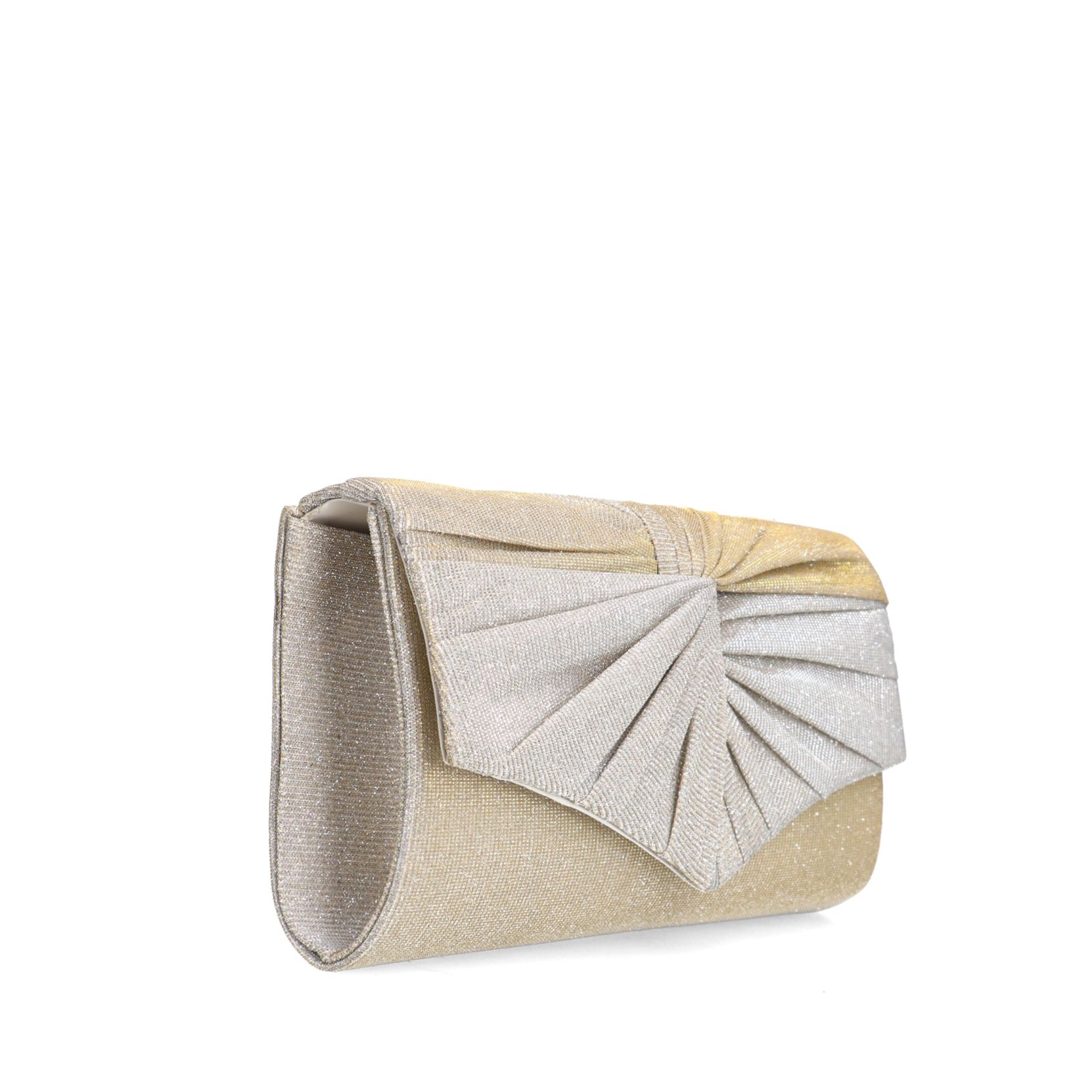 Zilverkleurige glitter clutch