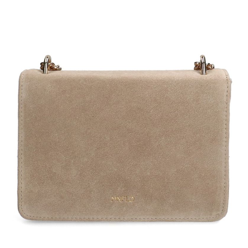 Beige suède schoudertas