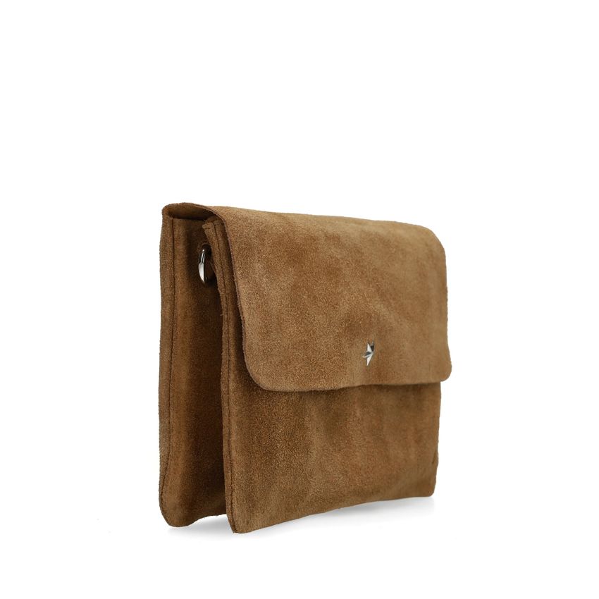 Taupe suède clutch